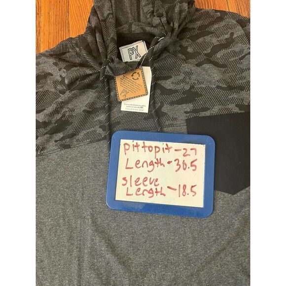 PX Clothing Mens Black/Gray Size 2XL Hoodie NWT - Picture 6 of 6